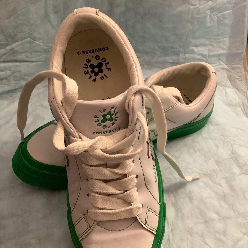 Converse One Star OX x Golf Le Fleur Kelly Green Womens Sz 9.5 Mens Sz 7… - Picture 11 of 12